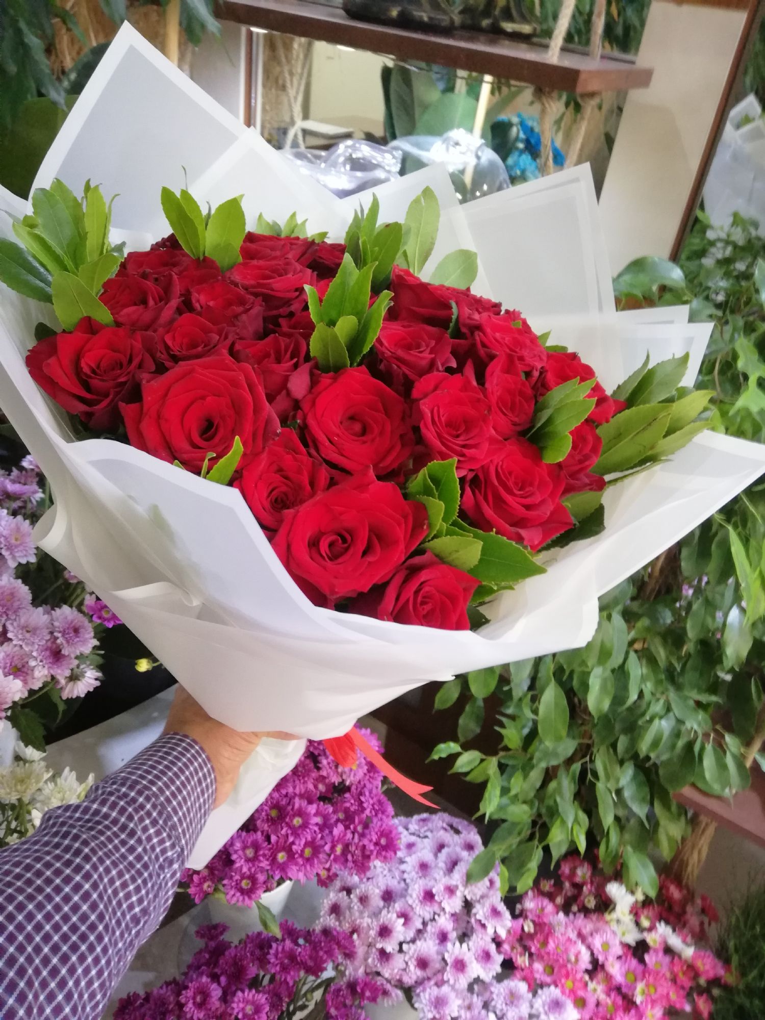 k�rm�z� g�l buket 